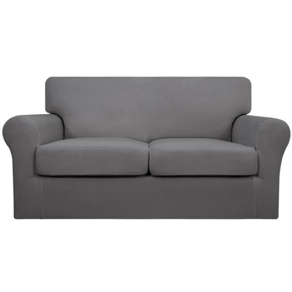 Easy-Going Other - New! Easy-Going 3 Pieces Super Stretch Light Grey Loveseat Cover